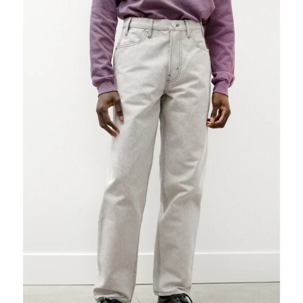 Paa House of Paa Four Pocket Canvas Jeans sz 32 color Salt + Pepper NWOT $379